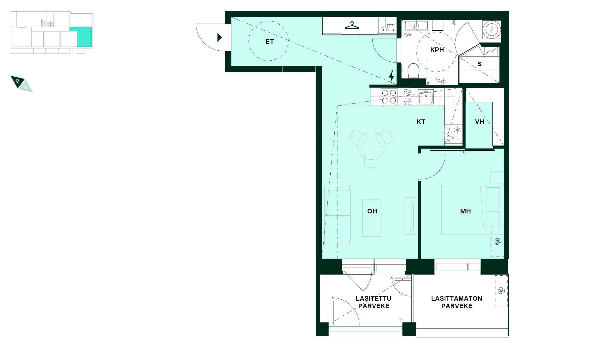 Pohjapiirros Helsingin Renata C43